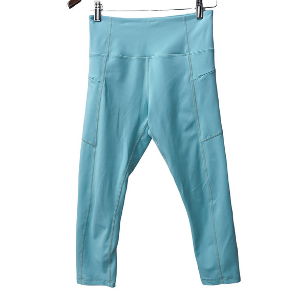 Zyia Blue Crop Side Pocket Legging Size 4 Small - Picture 1 of 6